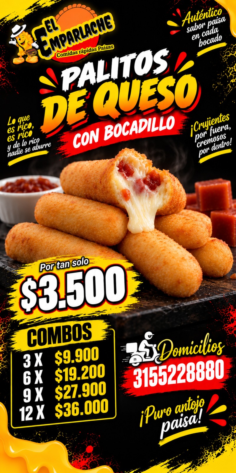 Carta Palitos con Bocadillo